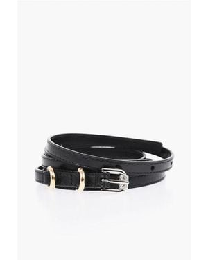Givenchy Slim-Fit Belt Voyou Leather 10Mm - Black