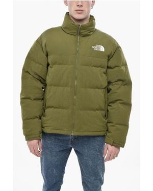 The North Face Solid-Color Puffer Jacket With Removable Hood - Green