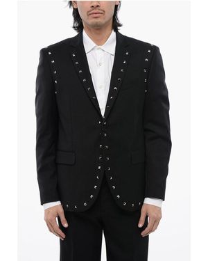 John Richmond Virgin Wool Nusetto Blazer With Stud Details - Black