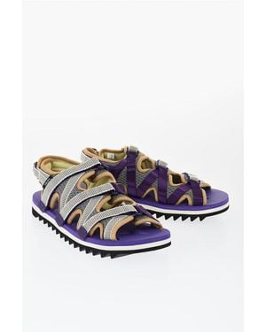 Suicoke Fabric Sandals With Touch Strap Closure - Blue