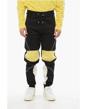 Balmain Neoprene Colour Block Joggers - Black