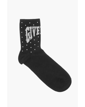 Givenchy Cotton Blend Socks With Rhinestone - Black
