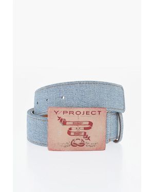 Y. Project Denim Belt With Leather Inner 40Mm - Blue