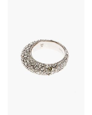 AMINA MUADDI All-Over Rhinestone Cameron Ring - Blue