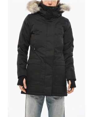 Nobis Slim Fit Carla Down Jacket With Furred Hood - Black