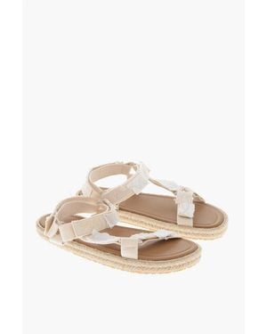 Maison Margiela Mm22 Canvas Sandals With Rope Sole - Multicolour
