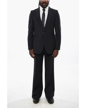 Maison Margiela Mm1 Mm10 Virgin Wool Side Vents 1-Button Suit - Black