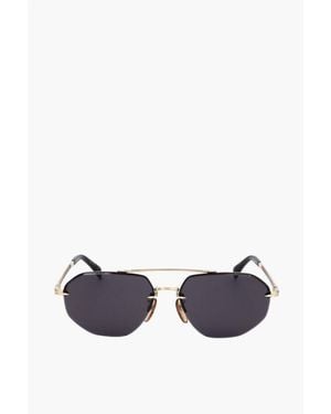 David Beckham Aviator Sunglasses With Full-Lens Design - White
