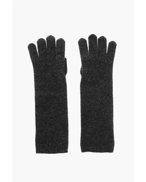 Max Mara Solid Colour Cashmere Gloves - Black