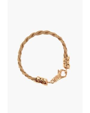 Emanuele Bicocchi Golden Effect Braided Bracelet - Metallic