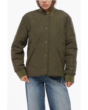 A.P.C. Snap Buttons Quilted Camila Bomber - Green