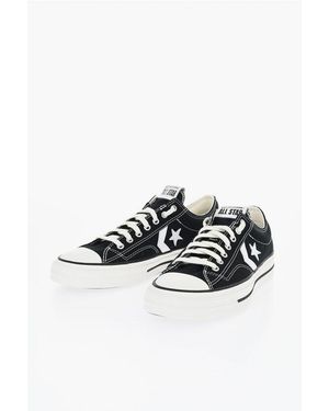 Converse All Star Low Canvas Trainers Star Player 76 With Contrast De - Black