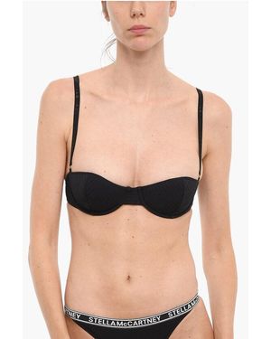 Stella McCartney Balconette Bra With Golden Details - Black