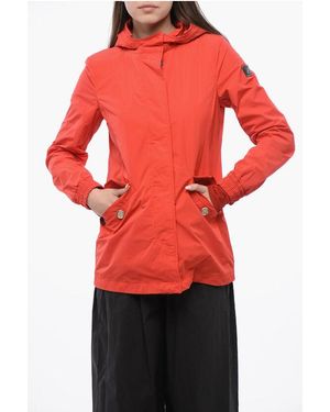 Woolrich Hooded Summer Windbreaker Jacket - Red