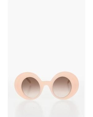 Loewe Solid Colour Round Sunglasses With Golden Logo - Multicolour