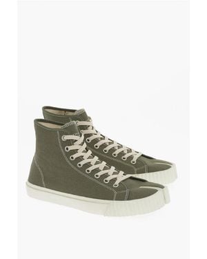 Maison Margiela Mm22 Canvas Tabi High-Top Trainers - Green