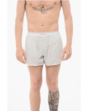 DSquared² Cotton Trunk Boxer With Logoed Waistband - Multicolour