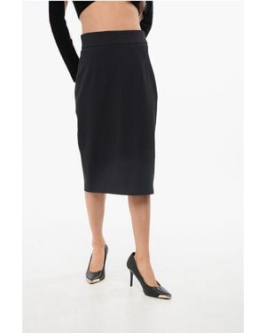 Elisabetta Franchi Back Split Lined Pencil Skirt - Black