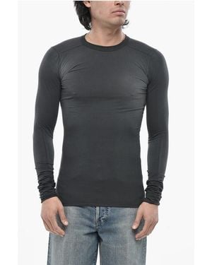 Entire studios Organic Cotton Long-Sleeve Crewneck T-Shirt - Black