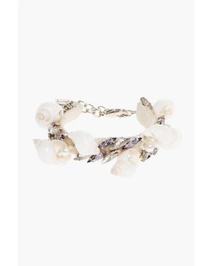 DSquared² Bracelet Embellished With Shells And Crystals - White