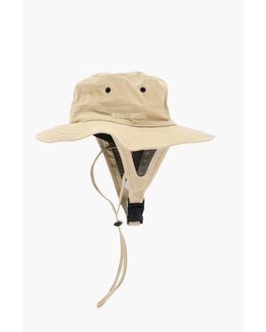 DSquared² Solid Colour Twill Bucket Hat - Natural