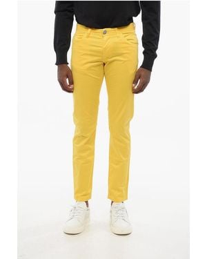 Corneliani 5-Pocketed Stretch Cotton Trousers - Yellow