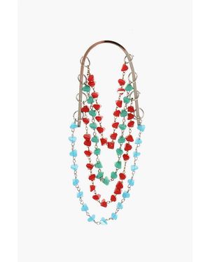 DSquared² Rigid Multi-Chain Bracelet Embellished With Beads - White