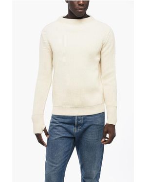 Andersen-Andersen Ribbed Wool Crew-Neck Jumper - Blue