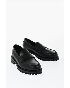 Off-White c/o Virgil Abloh Leather Military Loafers - Black