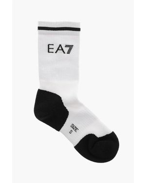 Armani Ea7 Terry Socks With Side Logo - White