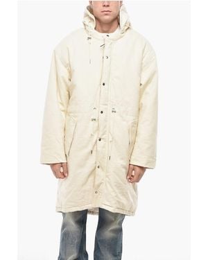 adidas Wales Bonner Padded Parka With Hood And Embroidered Logo - Natural