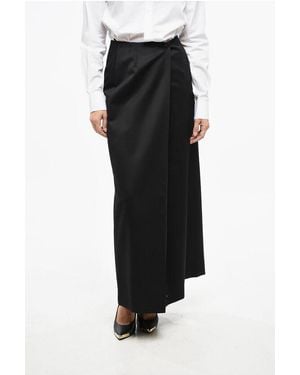 Givenchy Wool-Blend Maxi Skirt With Front Dart - Black