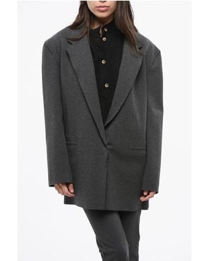 Norma Kamali Oversized 1 Button Single Breasted Blazer - Black
