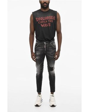 DSquared² Regular Waist Regular Fit Skater Jeans - Black