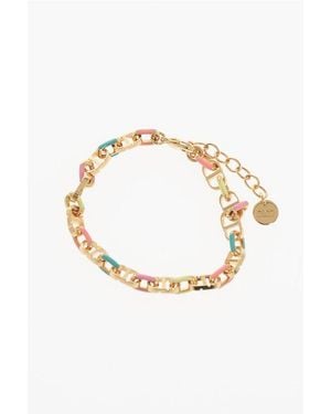 Dior Brass Cd Bracelet With Enamelled Detail - Metallic
