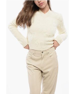 Nanushka V-Neck Wool Dian Jumper - Natural