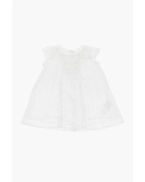 Bonpoint Solid Colour Cotton Dress - White