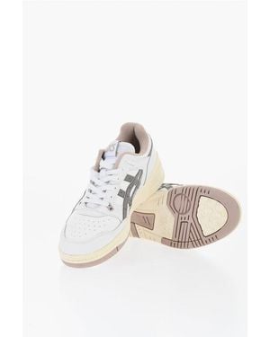 Asics Leather Low Top Trainers With Contrasting Details - Multicolour