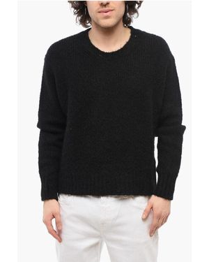 1989 STUDIO Solid Colour Oversized Crewneck Jumper - Black