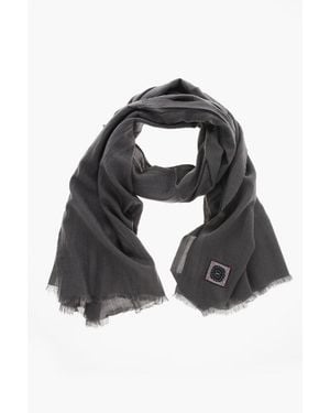 Destin Solid Colour Wool Scarf - Black