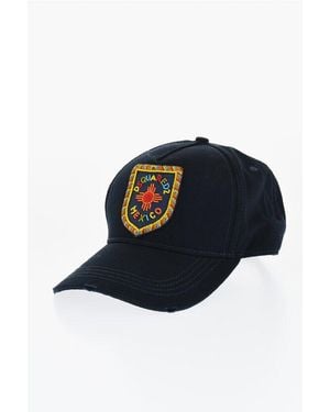 DSquared² Vintage Effect Cap With Beads Logo - Blue