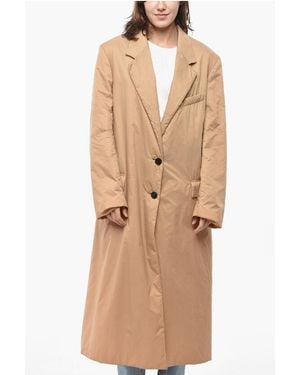 Dries Van Noten Solid Colour Nylon Coat - Natural