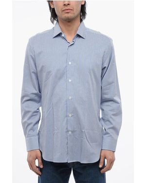 Laboratorio Del Carmine Awining Striped Shirt With Spread Collar - Blue