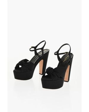 Dior Front Bow Muse Platform Sandals 12Cm - Black