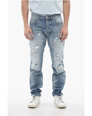 John Richmond Distressed Effect Sid Regular Fit Jeans 18 Cm - Blue