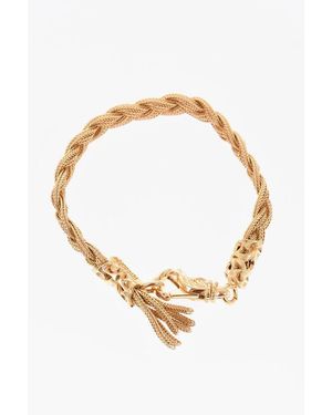 Emanuele Bicocchi Golden Effect Bracelet With Fringes Detail - Metallic