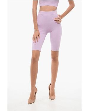 Elisabetta Franchi Knitted Biker Leggings - Pink