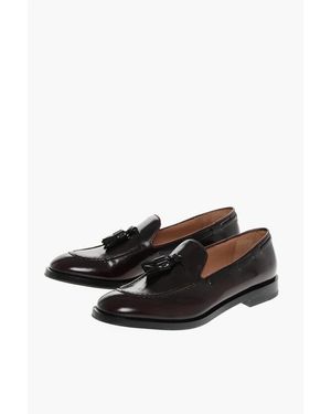 Fratelli Rossetti Leather Lady Loafers With Tassels - Black