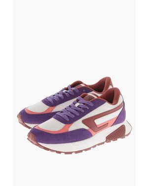 DIESEL Leather Low-Top Trainers S-Tyche Colour Block - Purple
