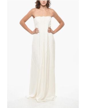 Max Mara Sleeveless Blando Jumpsuit With Draped Design - White